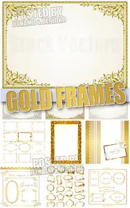 Gold Frames - Stock Vectors