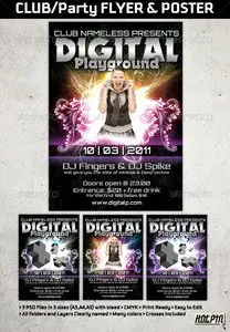 Modern Club Party Flyers
