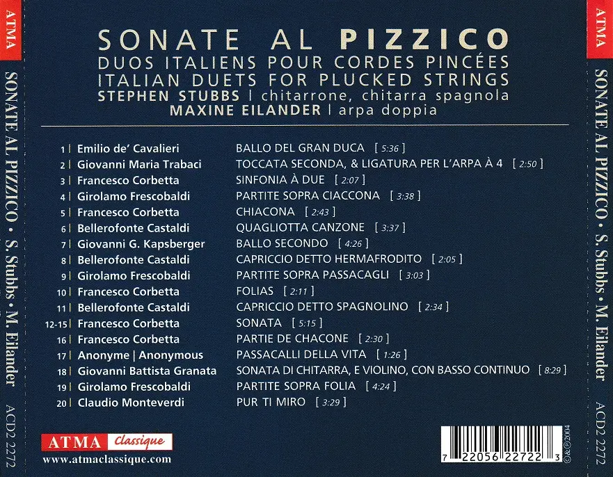 Stephen Stubbs, Maxine Eilander - Sonate al Pizzico (2004) / AvaxHome