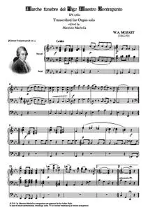 "Marche Funebre del Sig.r Maestro Contrapunto" KV.453a -Organ transcription.