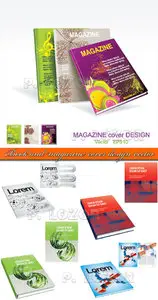 Book and magazine cover design vector