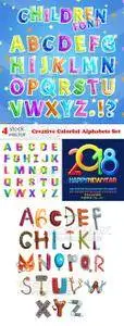 Vectors - Creative Colorful Alphabets Set