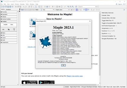 Maplesoft Maple & MapleSim 2023.1 with Extensions