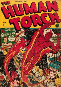 Human Torch 011 1943 Timely c2c paper chums scans, Mark Bowen fills