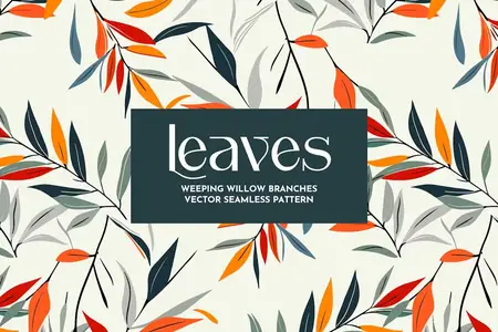 EE - Weeping Willow Leaves Seamless Pattern V35S3LJ