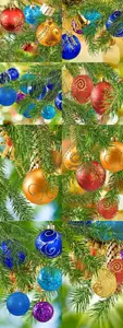 Christmas balls on the christmas tree