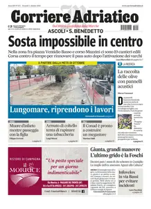 Corriere Adriatico Ascoli - 3 Ottobre 2025