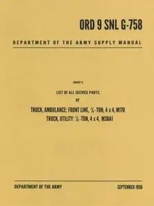 M170; M38A1 parts supply Manual (ORD 9 SNL G-758) (Repost)