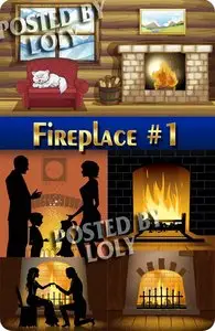 Fireside. Fireplaces #1 - Stock Vector