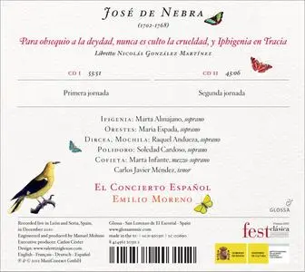 Maria Espada, El Concierto Espanol, Emilio Moreno - Nebra: Iphigenia en Tracia (2011)