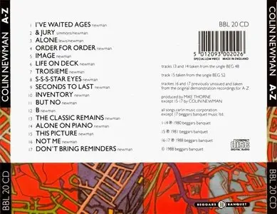 Colin Newman - A-Z (1980) {1988 Beggars Banquet} **[RE-UP]**