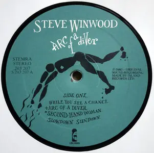 Steve Winwood - Arc Of A Diver (German 1st pressing) Vinyl rip in 24 Bit/96 Khz + CD 
