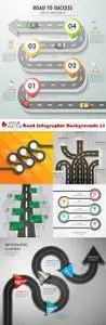 Vectors - Road Infographic Backgrounds 11