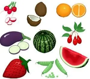 Fruits and Vegetables Drawings