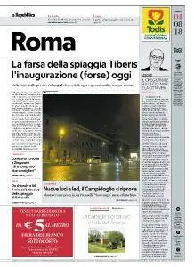 la Repubblica Roma - 4 Agosto 2018