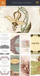 InkyDeals - 60 Vintage Frames Illustrations
