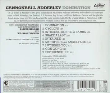 Cannonball Adderley - Domination (1965) {Capitol Jazz ‎77561 rel 2005}