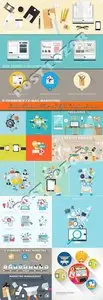 Creative Business Flat and Office Conceptual vector 4
