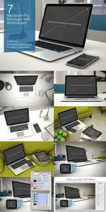 Macbook Mockup - 7 poses - Vol 3