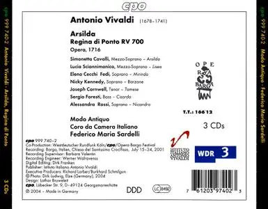 Federico Maria Sardelli, Modo Antiquo - Antonio Vivaldi: Arsilda, Regina di Ponto (2004)