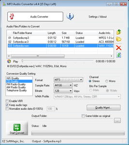 EZ Softmagic MP3 Audio Converter 4.41 Build 3