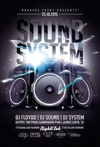 Flyer Template - Sound System Party PSD