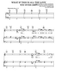What if this is all the love you ever get - Snow Patrol (Piano-Vocal-Guitar)