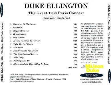 Duke Ellington - The Great 1963 Paris Concert - Unissued Material (2016) {La Maison du Duke MDD 009}