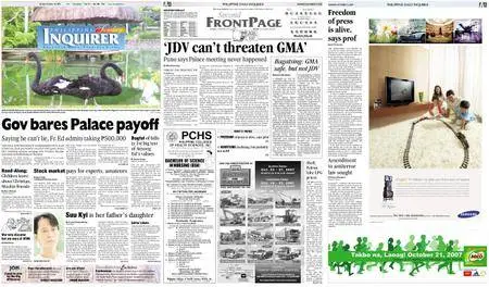 Philippine Daily Inquirer – October 14, 2007