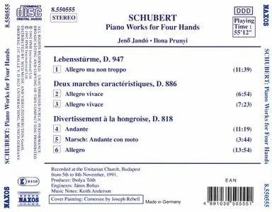 Jenő Jandó, Ilona Prunyi - Franz Schubert: Piano Works for Four Hands (1992)