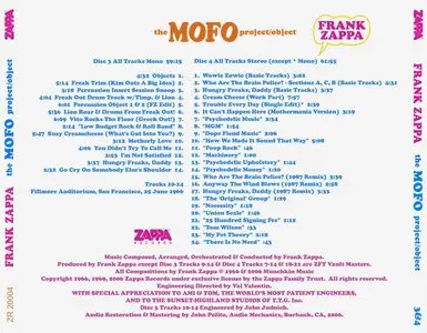 Frank Zappa - The MOFO (The Making Of Freak Out!) - Project/Object (1966) {4CD Set Zappa Records ZR 20004 rel 2006}