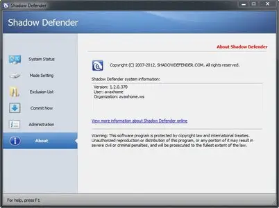 Shadow Defender 1.2.0.370 (x86/x64)