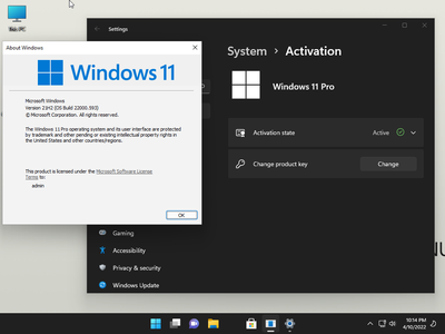 Windows 11 Pro Lite 21H2 Build 22000.593 (x64) (No TPM Required) Preactivated