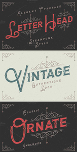 Letterhead Typeface With Ornate