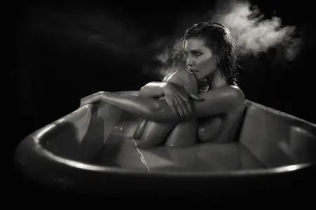 Tricia Helfer - TJ Scott Photoshoot 2015 for his IN THE TUB Book