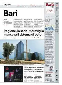 la Repubblica Bari - 10 Agosto 2018
