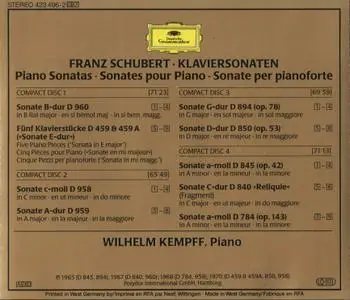 Wilhelm Kempff - Schubert: The Piano Sonatas (1988)