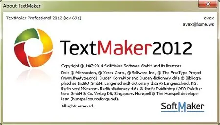 SoftMaker Office Professional 2012 rev 691 Portable