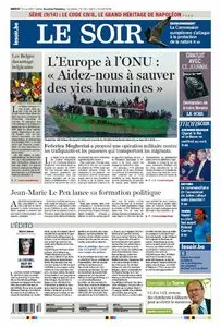 Le Soir du 12 Mai 2015