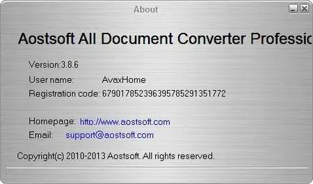 Aostsoft All Document Converter Professional 3.8.6