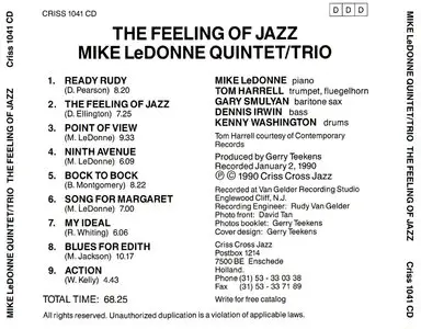 Mike LeDonne – The Feeling Of Jazz (1990) (Digital Recording)