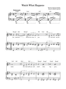 Watch What Happens - Michel Legrand (Piano-Vocal-Guitar (Piano Accompaniment))