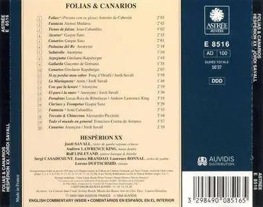 Jordi Savall & Hespèrion XX - Folias & Canarios (1994) {Astrée E 8516}