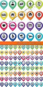 Icon map marker vector