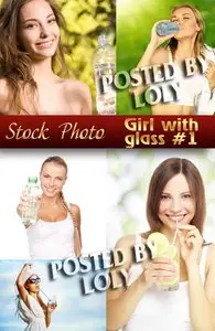 Girl with a glass of water #1 - Stock Photo