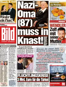 Bild Zeitung vom 13 November 2015