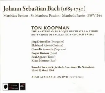 J.S. Bach Matthaus Passion BWV 244 - Ton Koopman