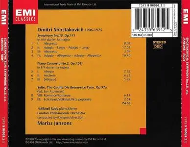 Mariss Jansons, London Philharmonic Orchestra - Dmitri Shostakovich: Symphony No. 15, Piano Concerto No. 2 (1998)