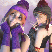 Winter Cap Hair and Gloves for V4 and Alice