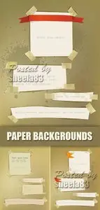 Old Paper Sheets Backgrounds Vector